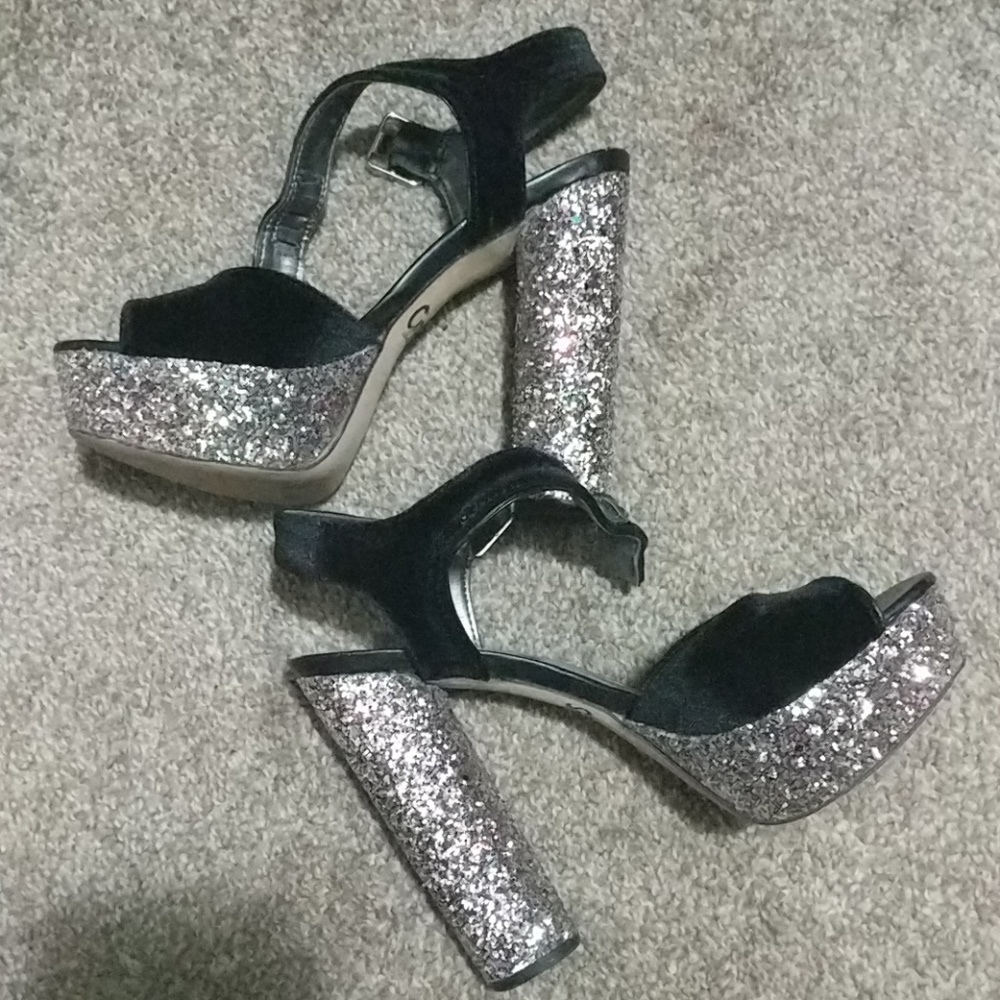Sam Edelman Circus Glitter Heels (Cosmo Platform)